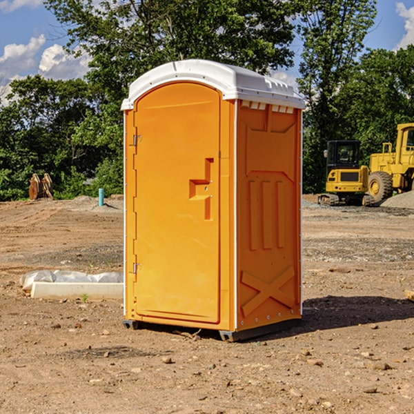 how often are the portable toilets cleaned and serviced during a rental period in Fall Creek